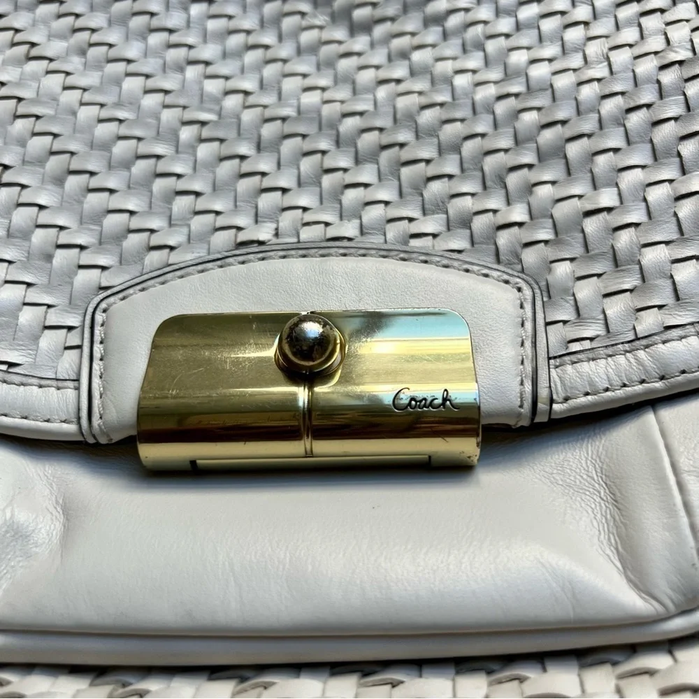 Coach Vintage Plaid Beige Leather Shoulders/Crossbody/Satchels Bag